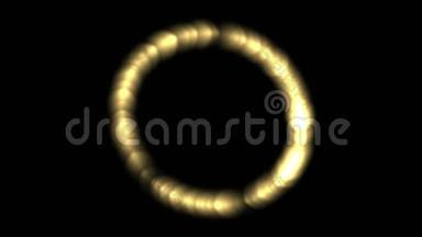 4k<strong>金</strong>圈光环背景，环迪斯科霓虹灯，火焰光环背景。